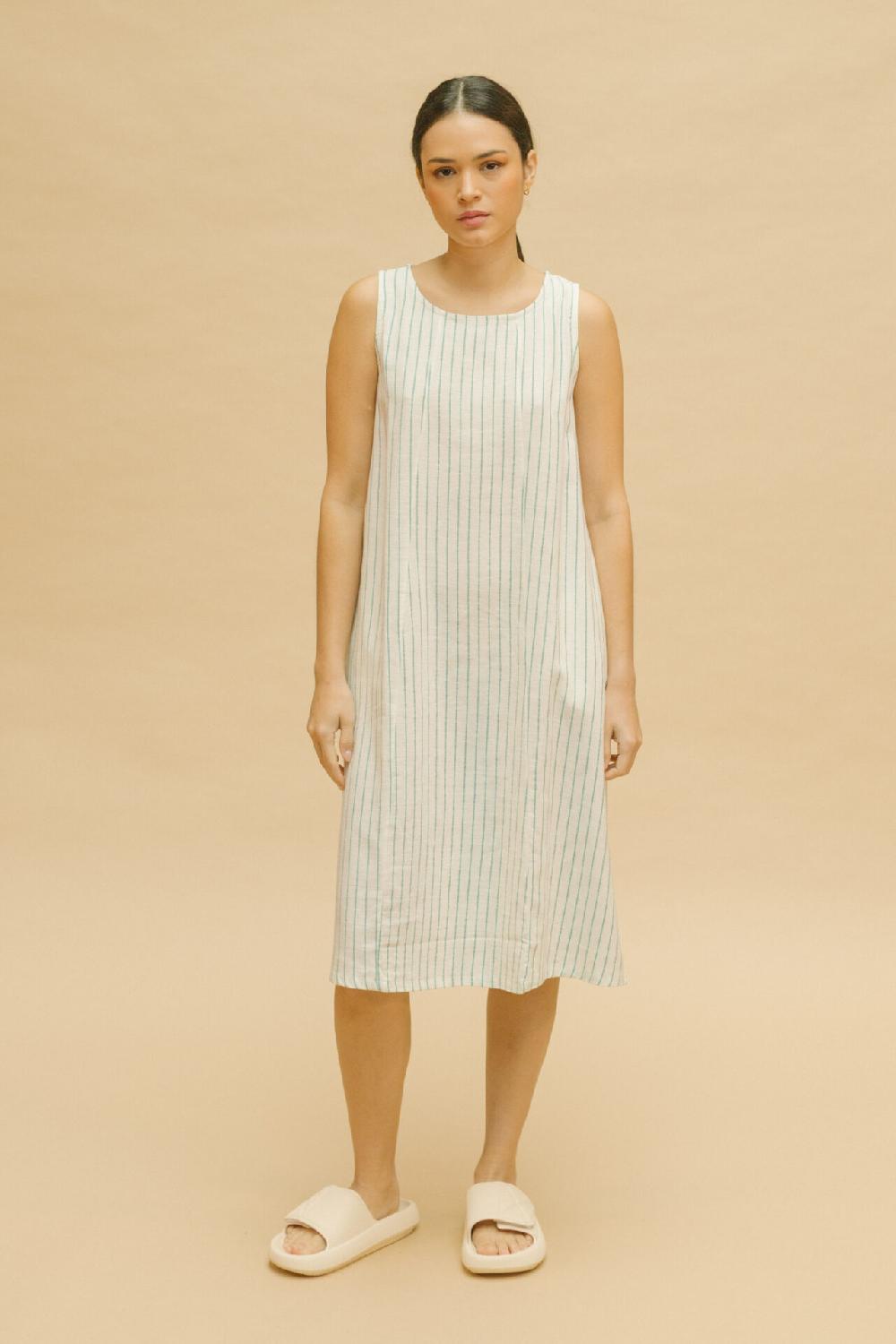 Pan Producto Básico Vestido Rayas Verdes