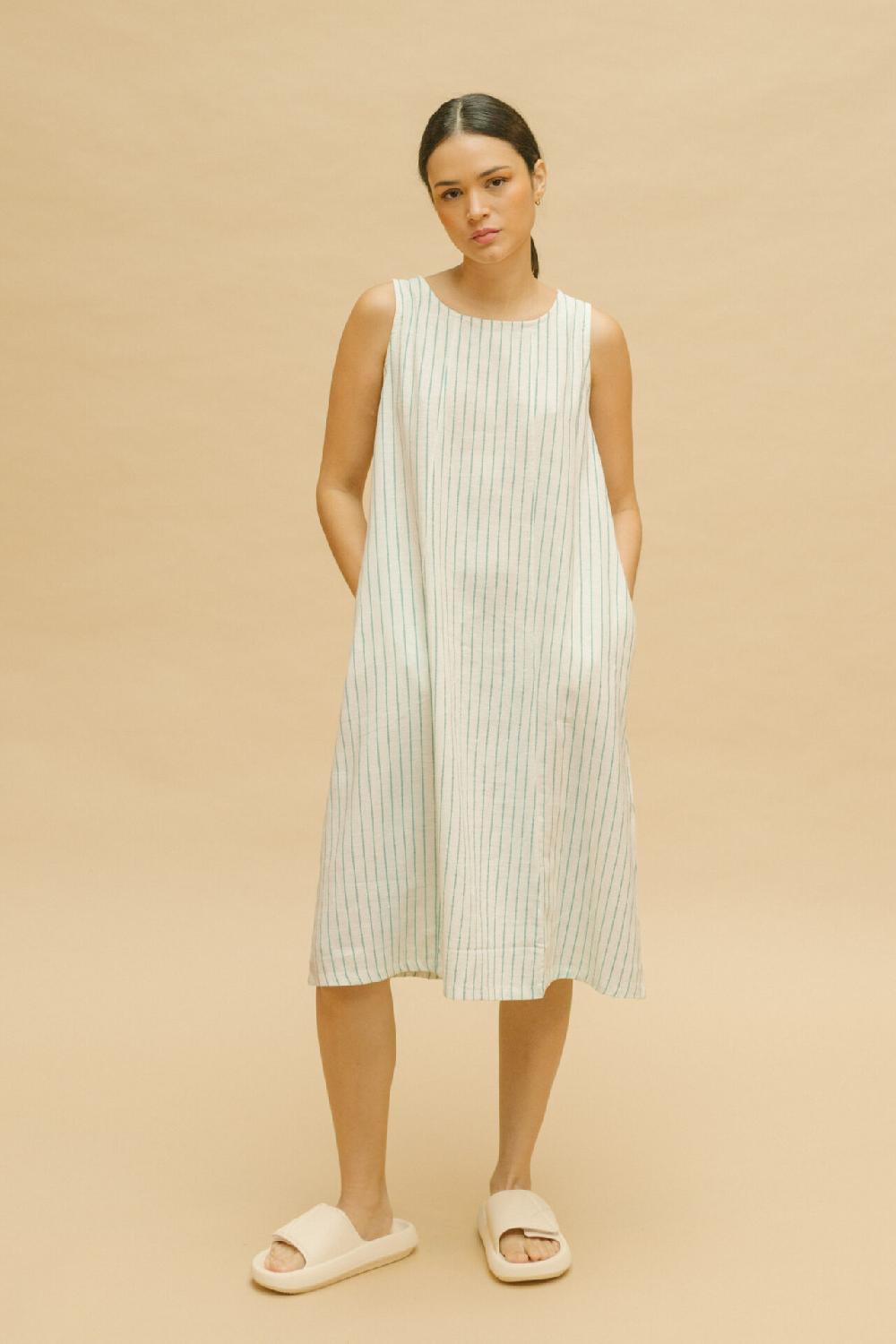 pan producto básico Vestido rayas verdes