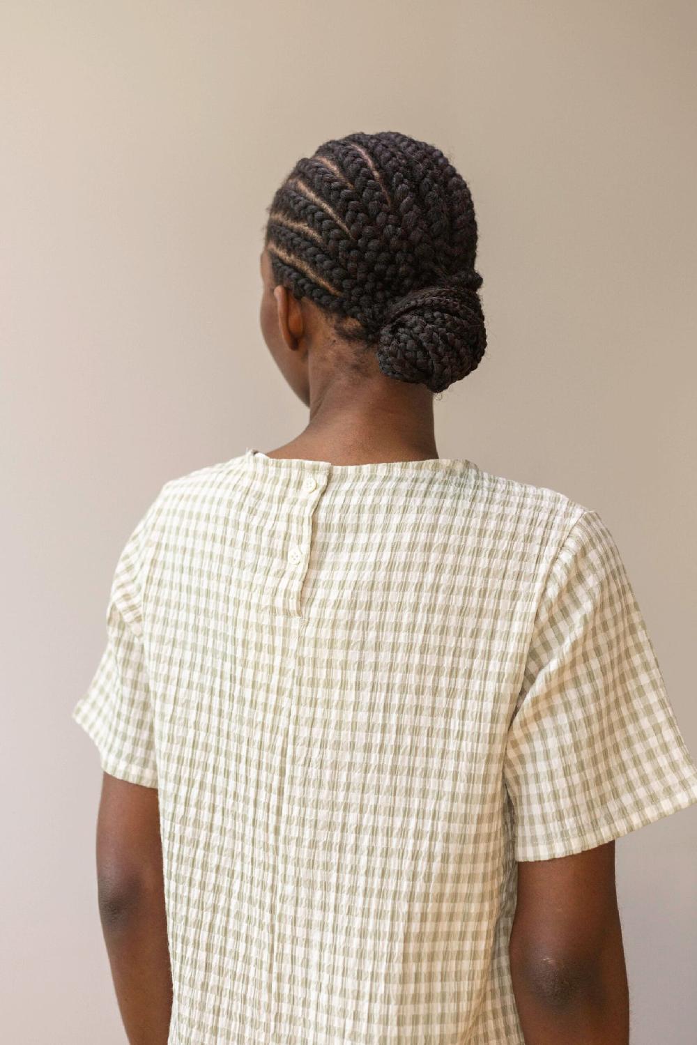 Pan Producto Básico Vestido Recto Cuadros Vichy