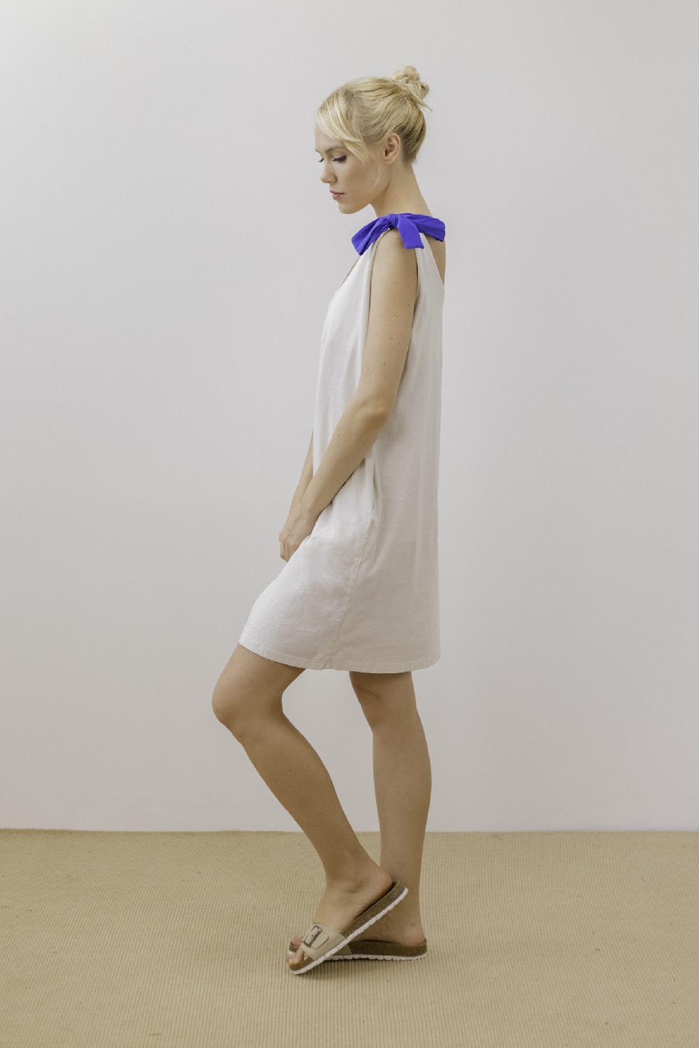 pan producto básico Vestido tirantes azul