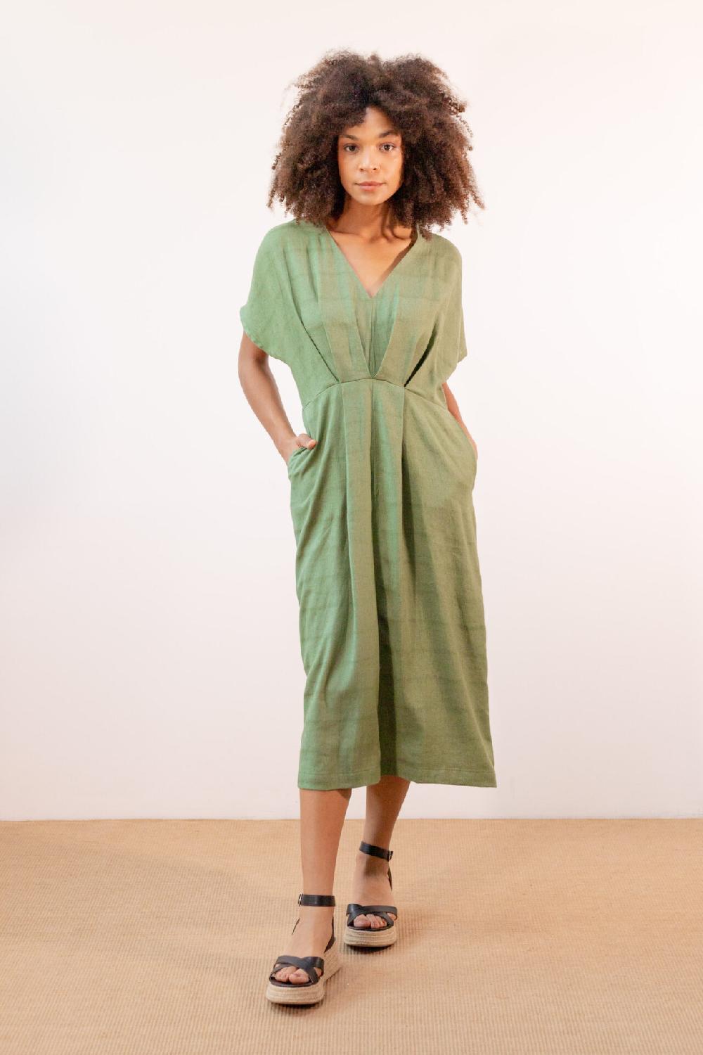 Pan Producto Básico Vestido Verde Largo