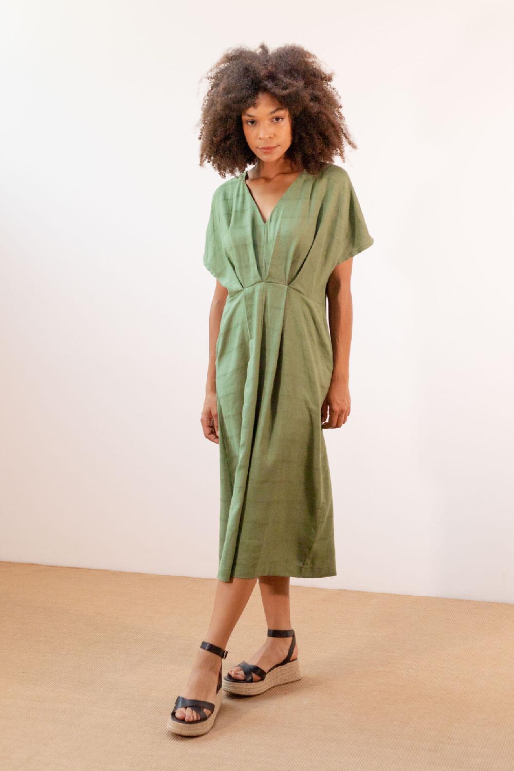 Pan Producto Básico Vestido Verde Largo