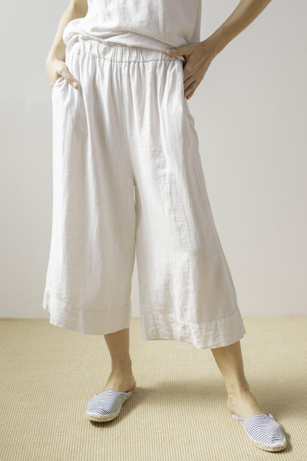 Pan Producto Básico Pantalón Oversize En Mezcla De Lino