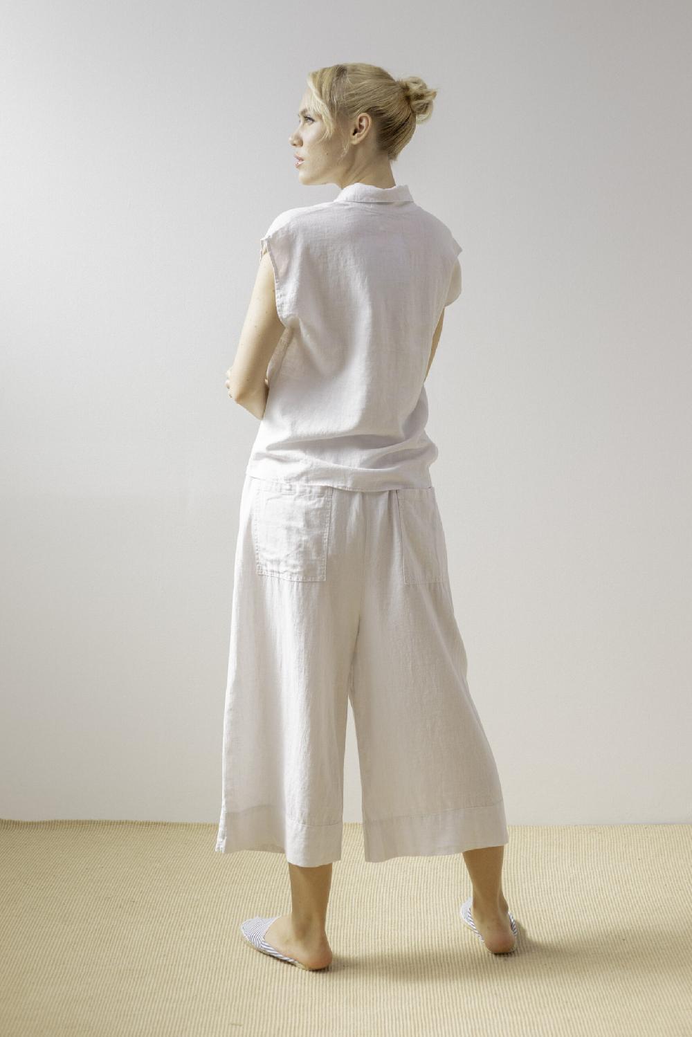 Pan Producto Básico Pantalón Oversize En Mezcla De Lino