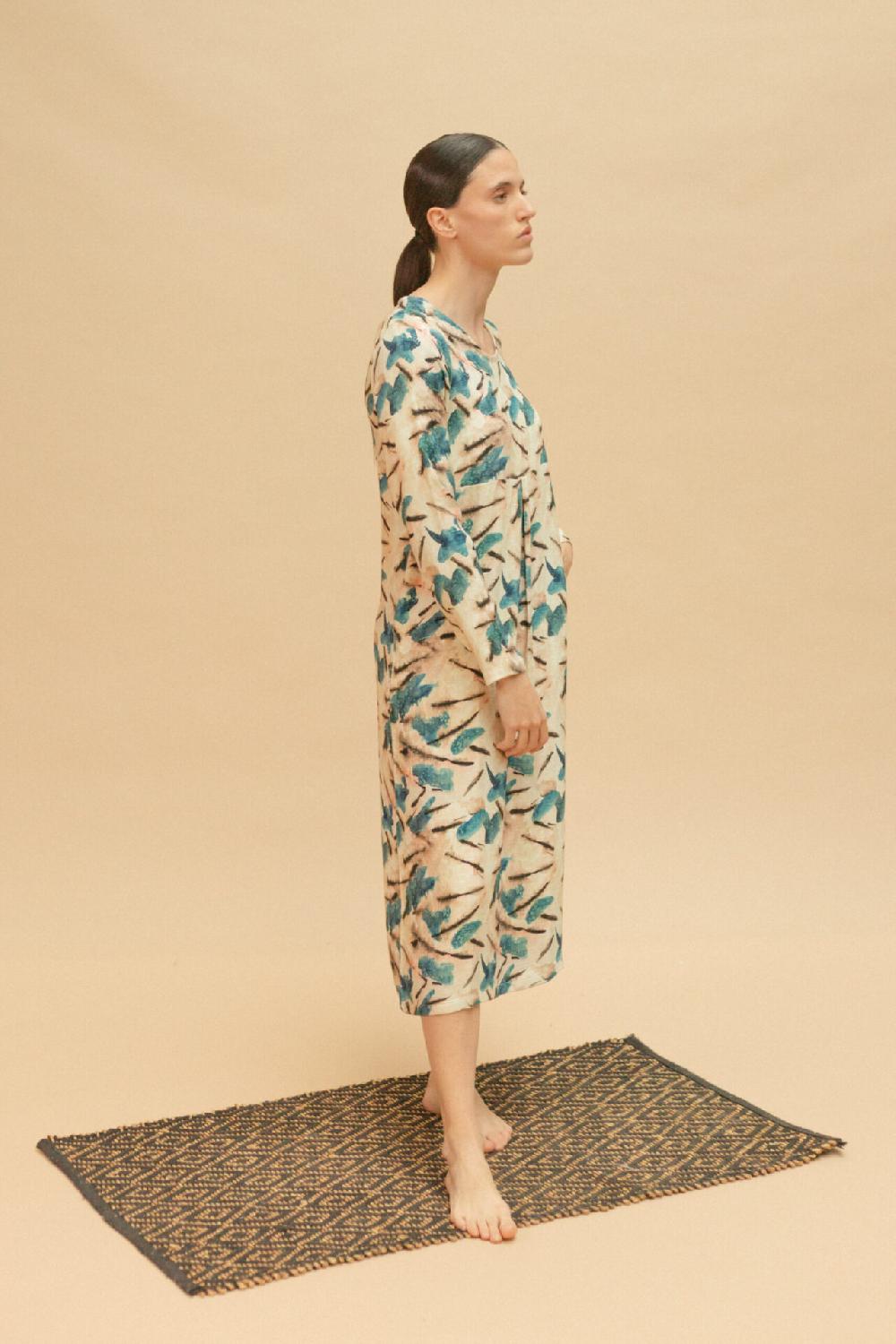 Pan Producto Básico Vestido Estampado Con Movimiento