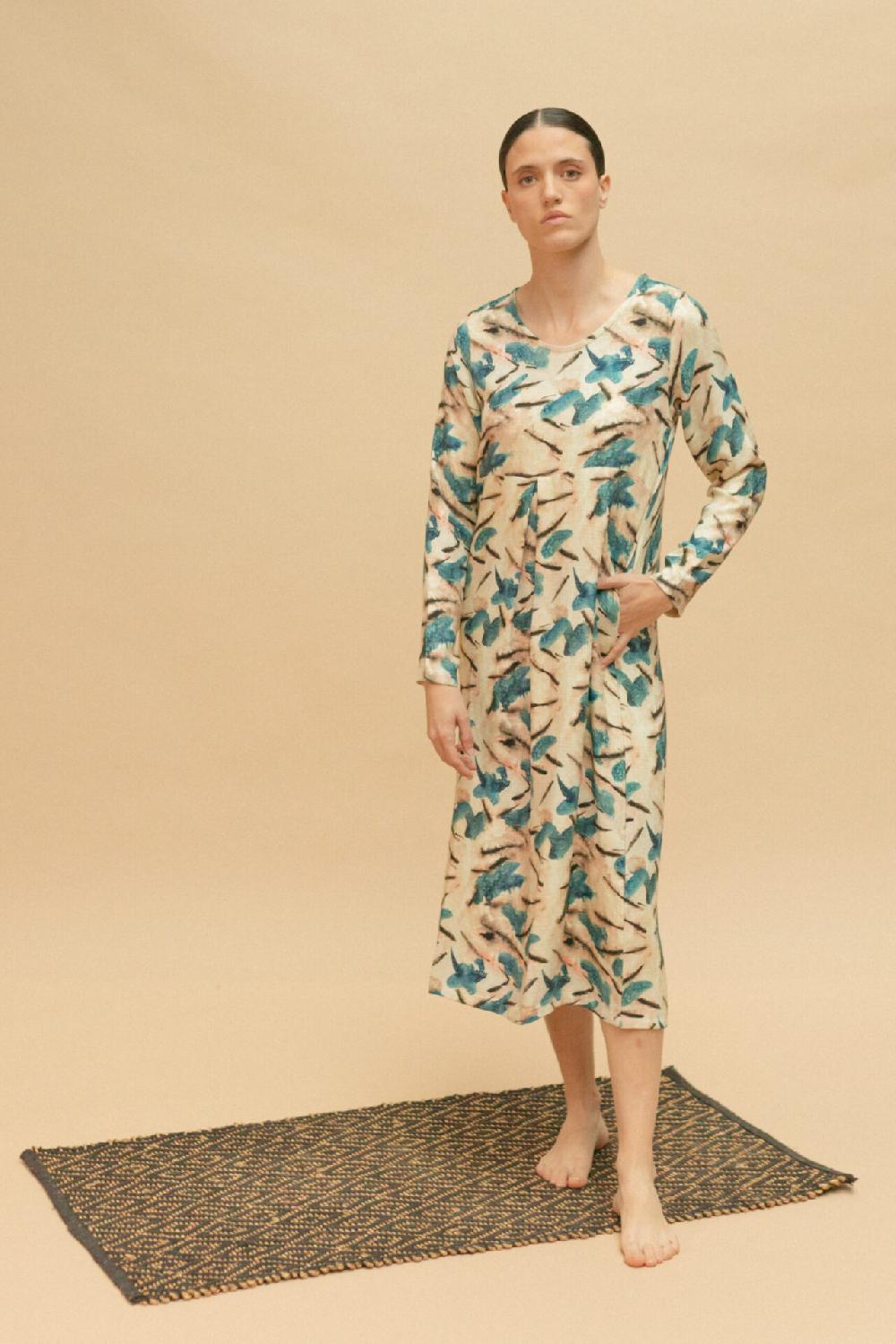 Pan Producto Básico Vestido Estampado Con Movimiento