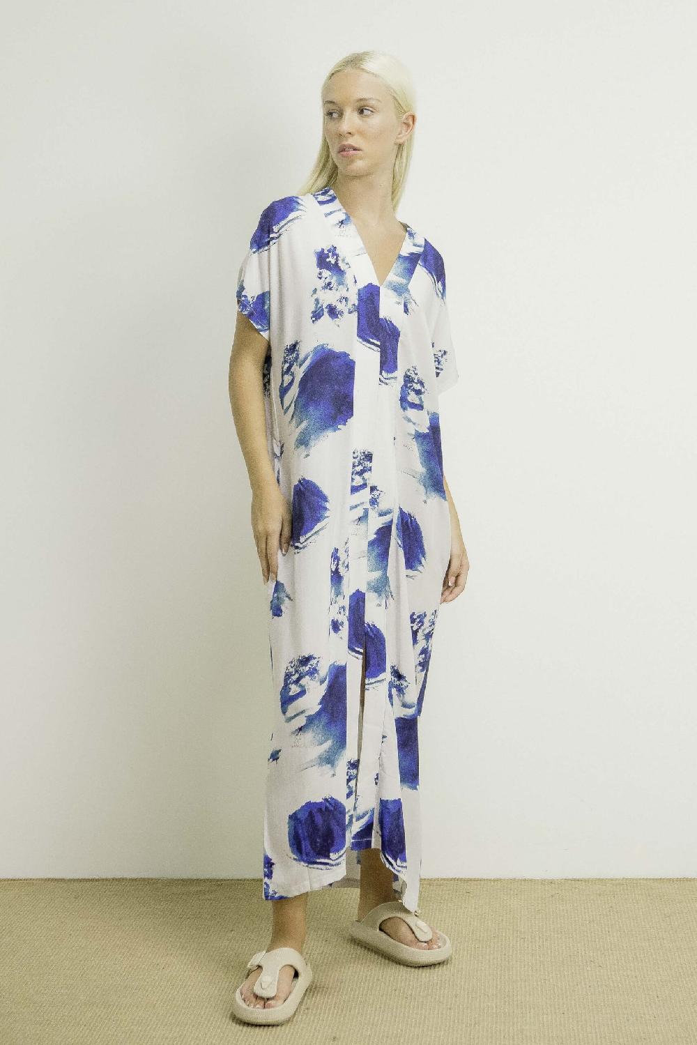 Pan Producto Básico Vestido Kaftán Estampado Oversize