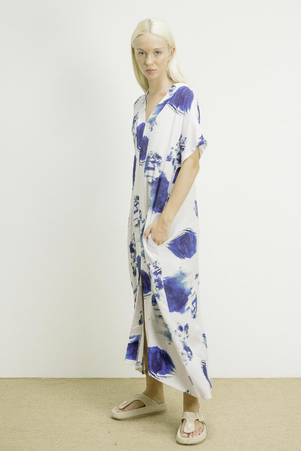 Pan Producto Básico Vestido Kaftán Estampado Oversize