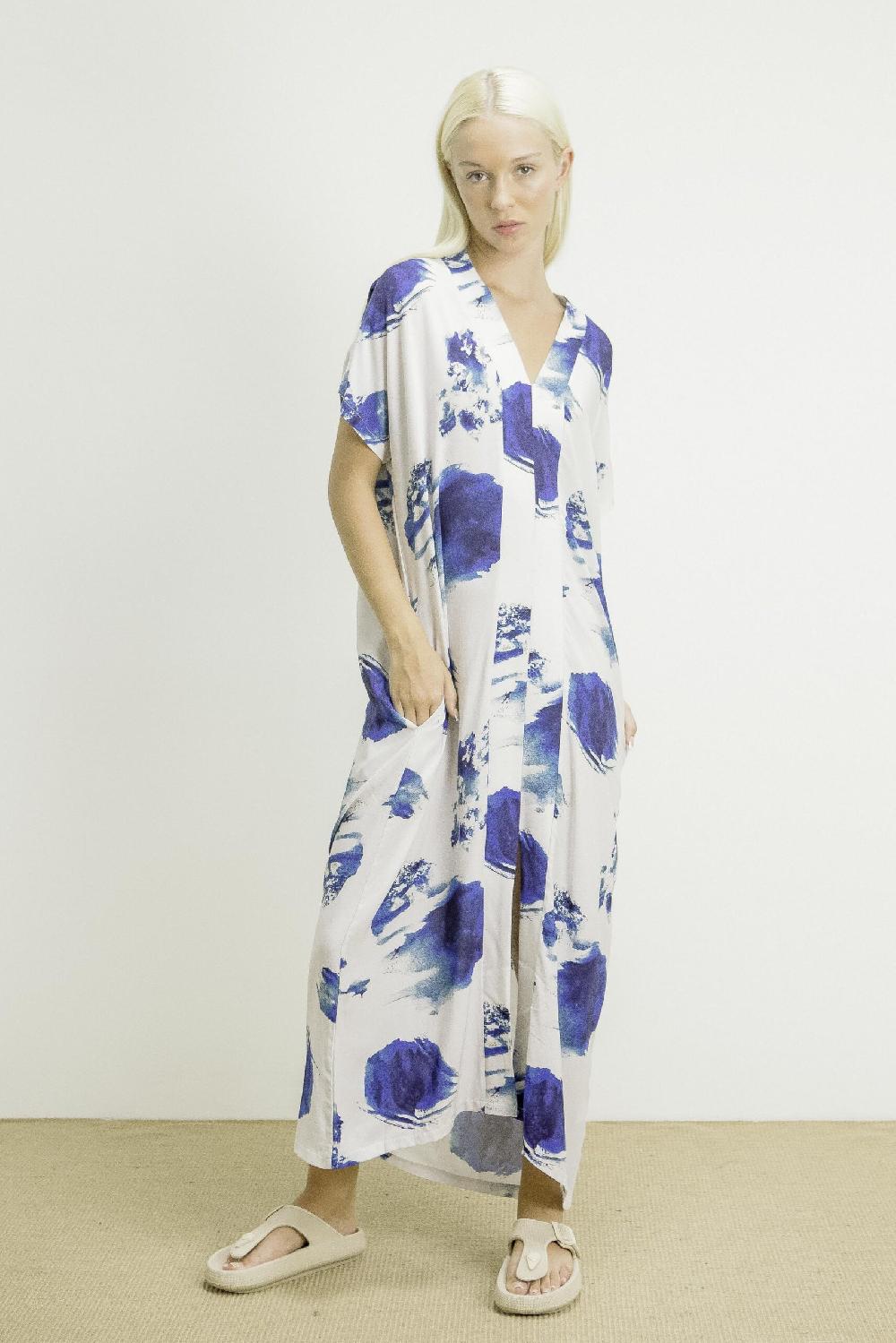 pan producto básico Vestido kaftán estampado oversize