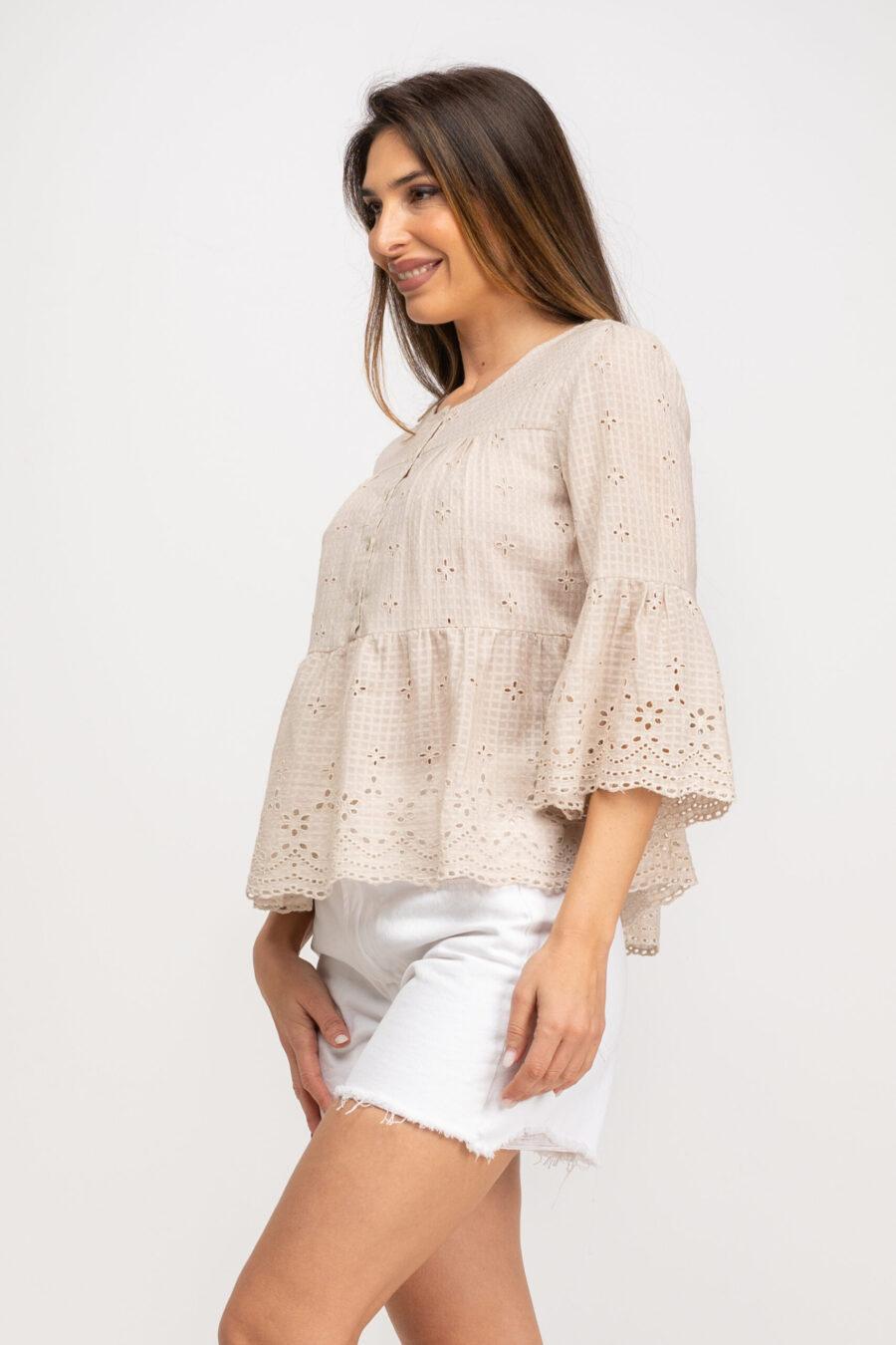 Peace&love By Calao BLUSA ALGODÓN CON TEJIDO BORDADO