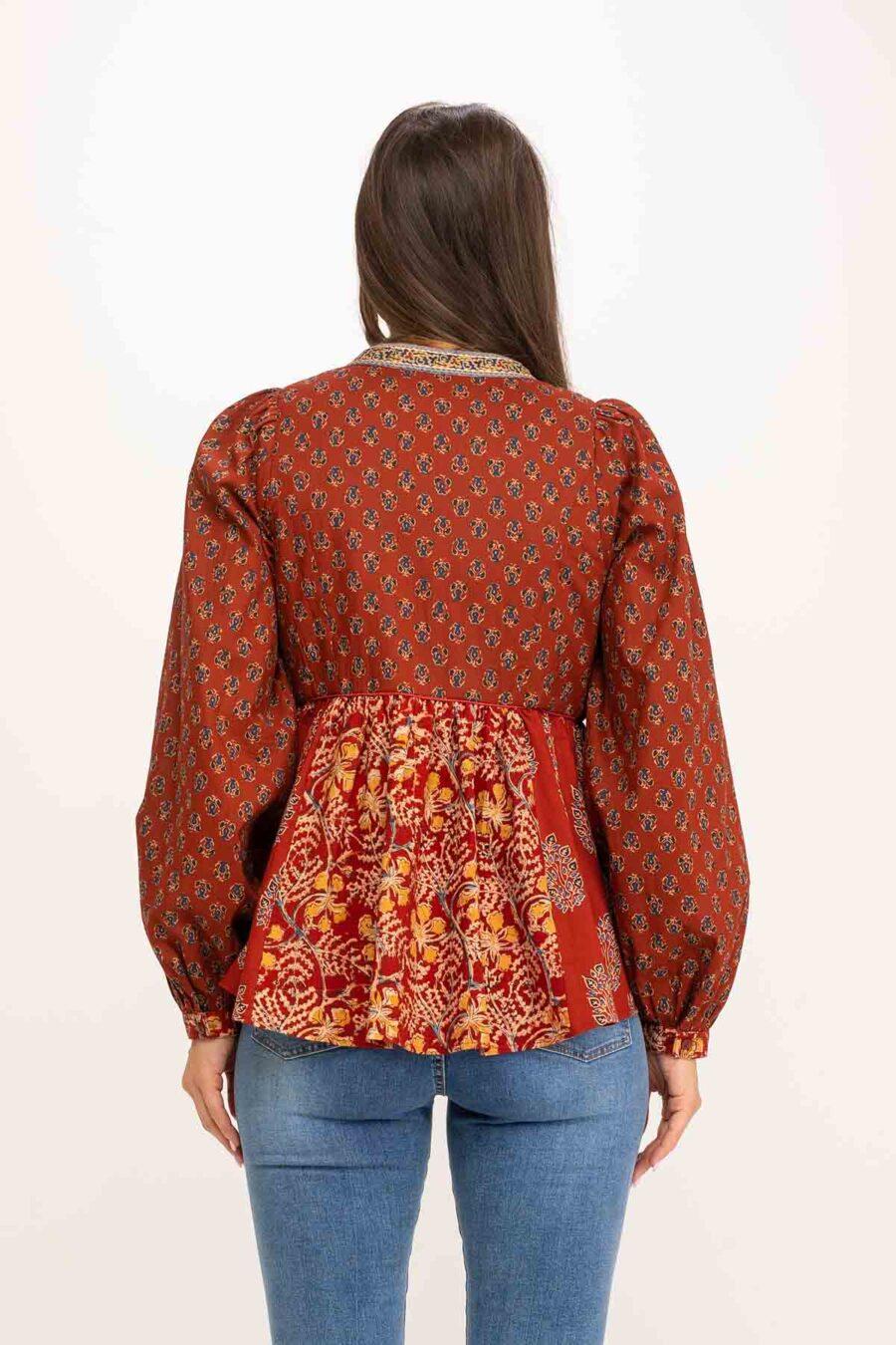 Peace&love By Calao BLUSA ALGODÓN Y TERCIOPELO IC1023B