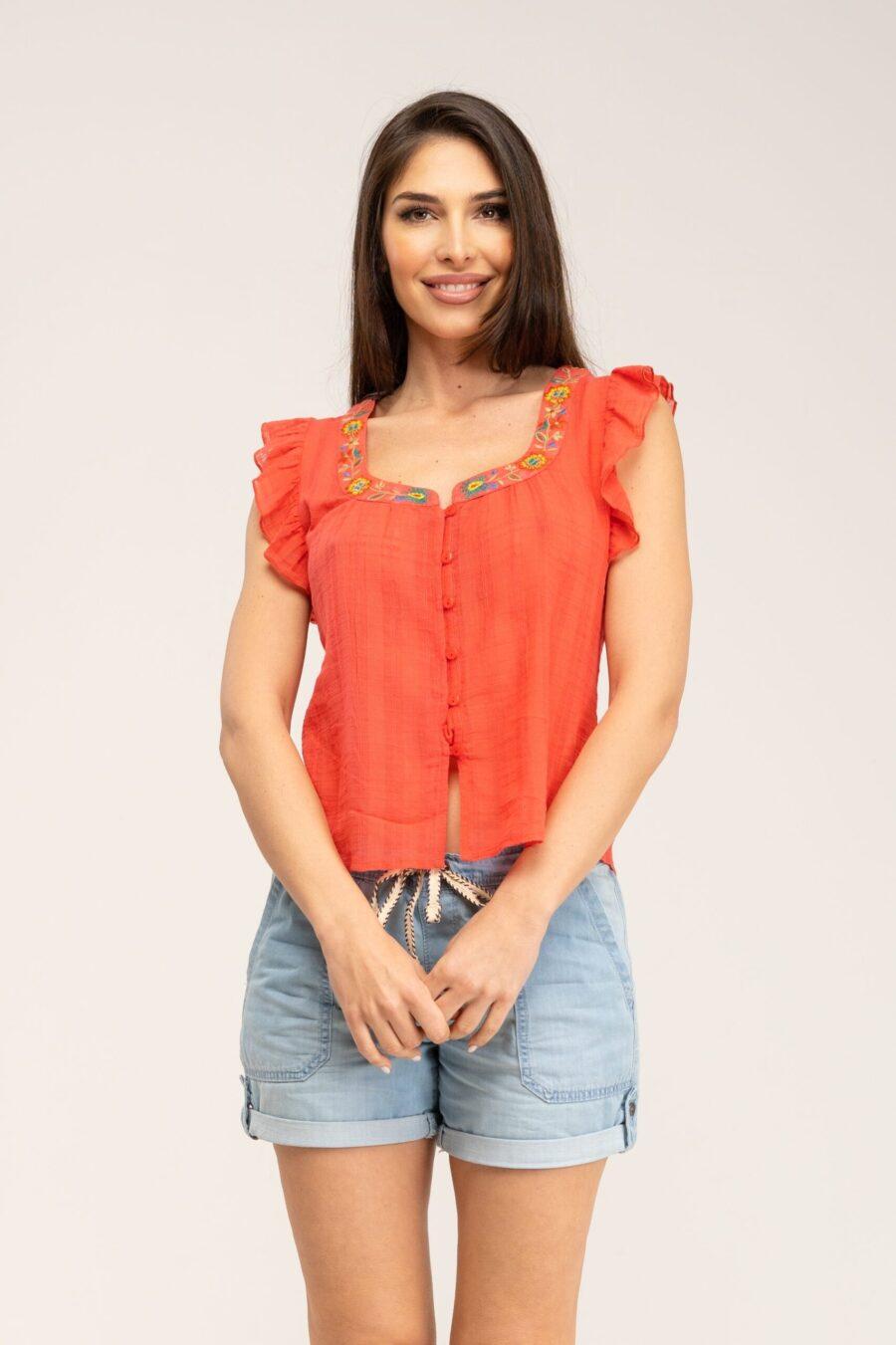 Peace&love By Calao BLUSA BORDADA DE ASPECTO MANUAL