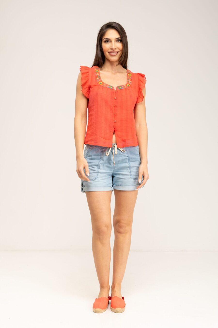 peace&love by calao BLUSA BORDADA DE ASPECTO MANUAL