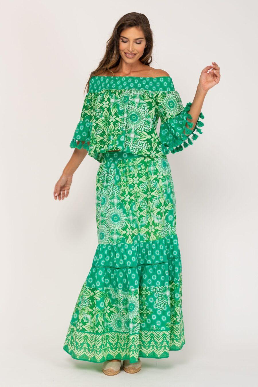 peace&love by calao BLUSA CORTA CON CUELLO DE GOMAS