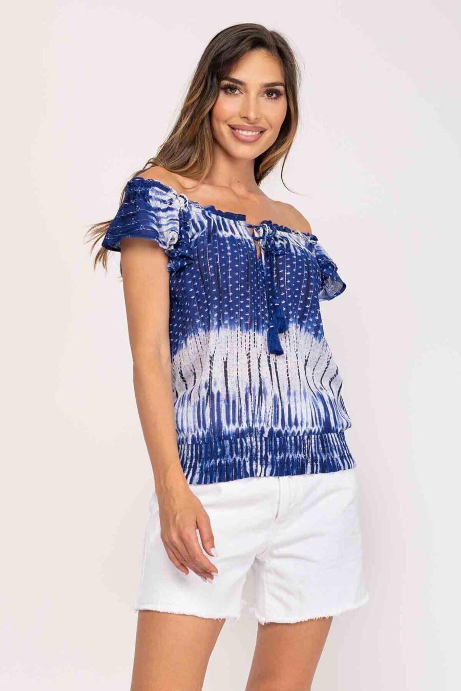 Peace&love By Calao BLUSA TYE DYE ESCOTE CON ELASTICO