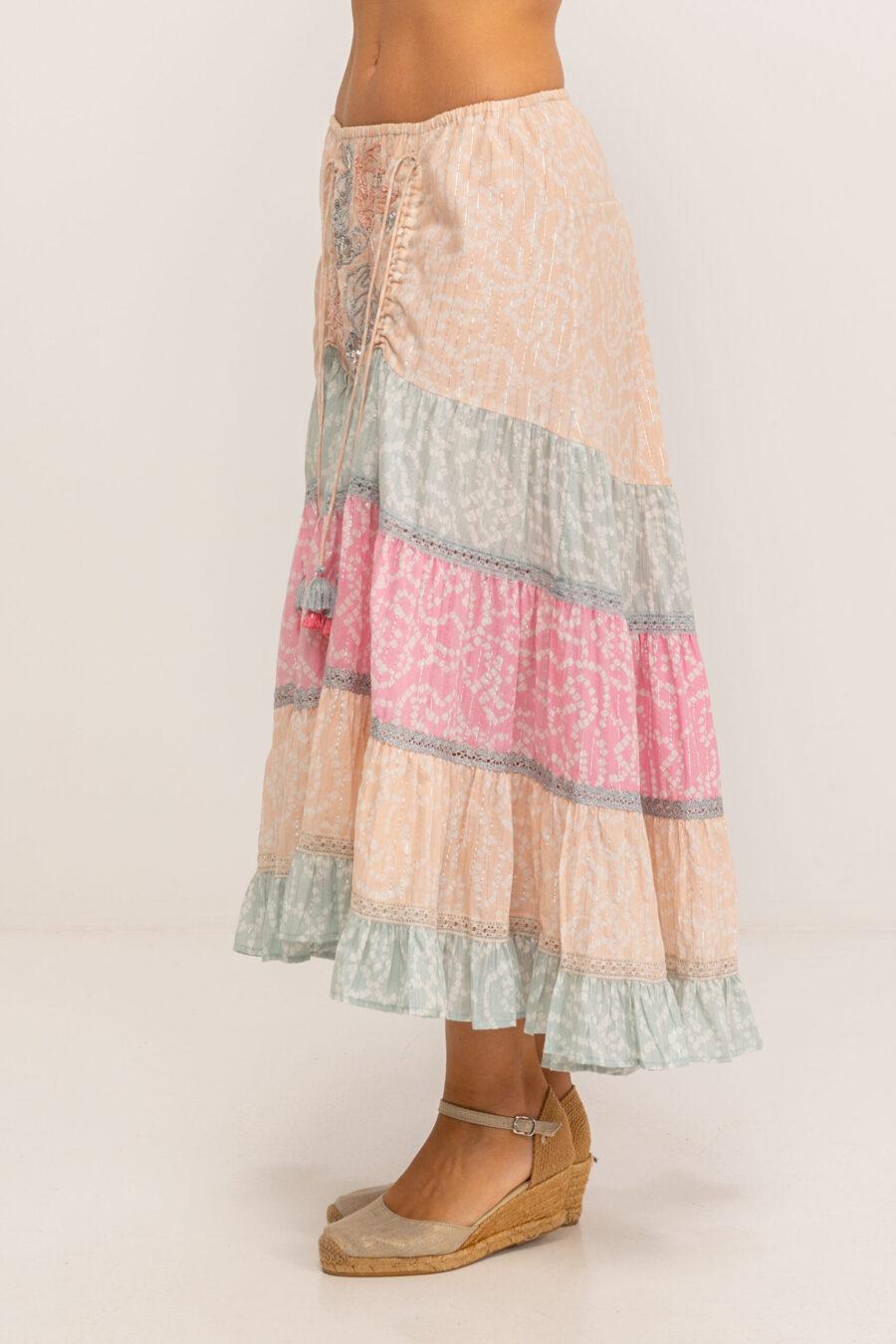 Peace&love By Calao FALDA ESTAMPADA CON MEZCLA DE COLORES