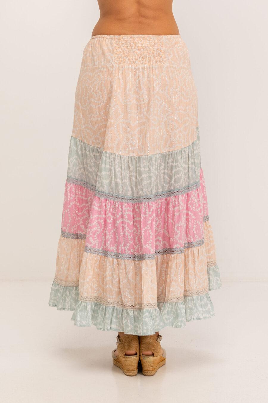 Peace&love By Calao FALDA ESTAMPADA CON MEZCLA DE COLORES