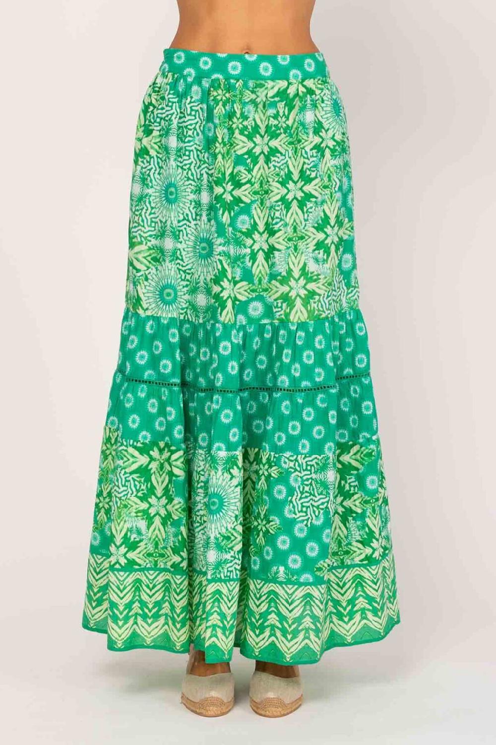 Peace&love By Calao FALDA LARGA CON MIX DE ESTAMPADOS