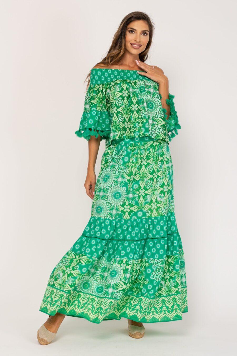 Peace&love By Calao FALDA LARGA CON MIX DE ESTAMPADOS