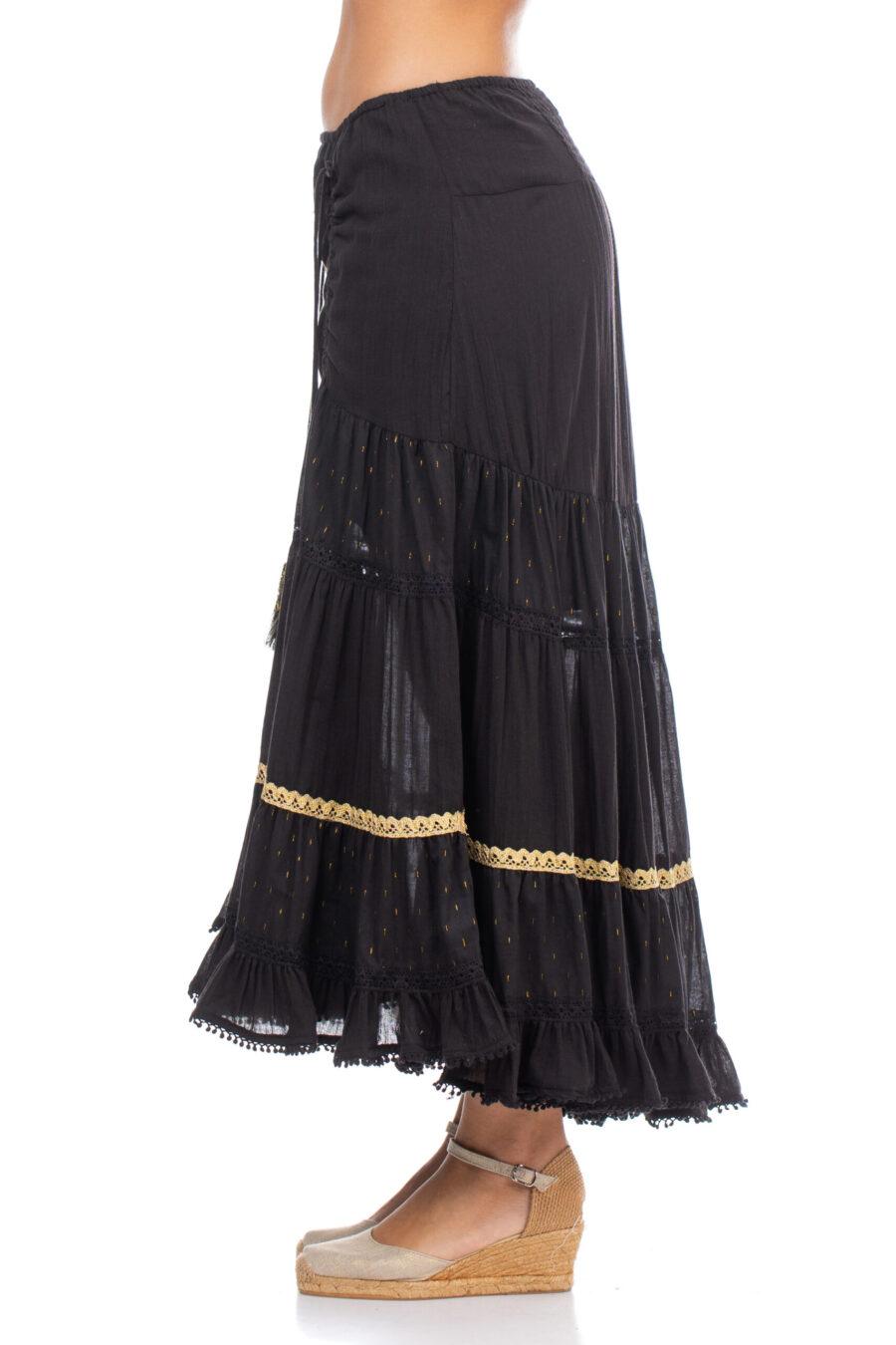 Peace&love By Calao FALDA LISA CON PEQUEÑAS PUNTADAS EN DORAD