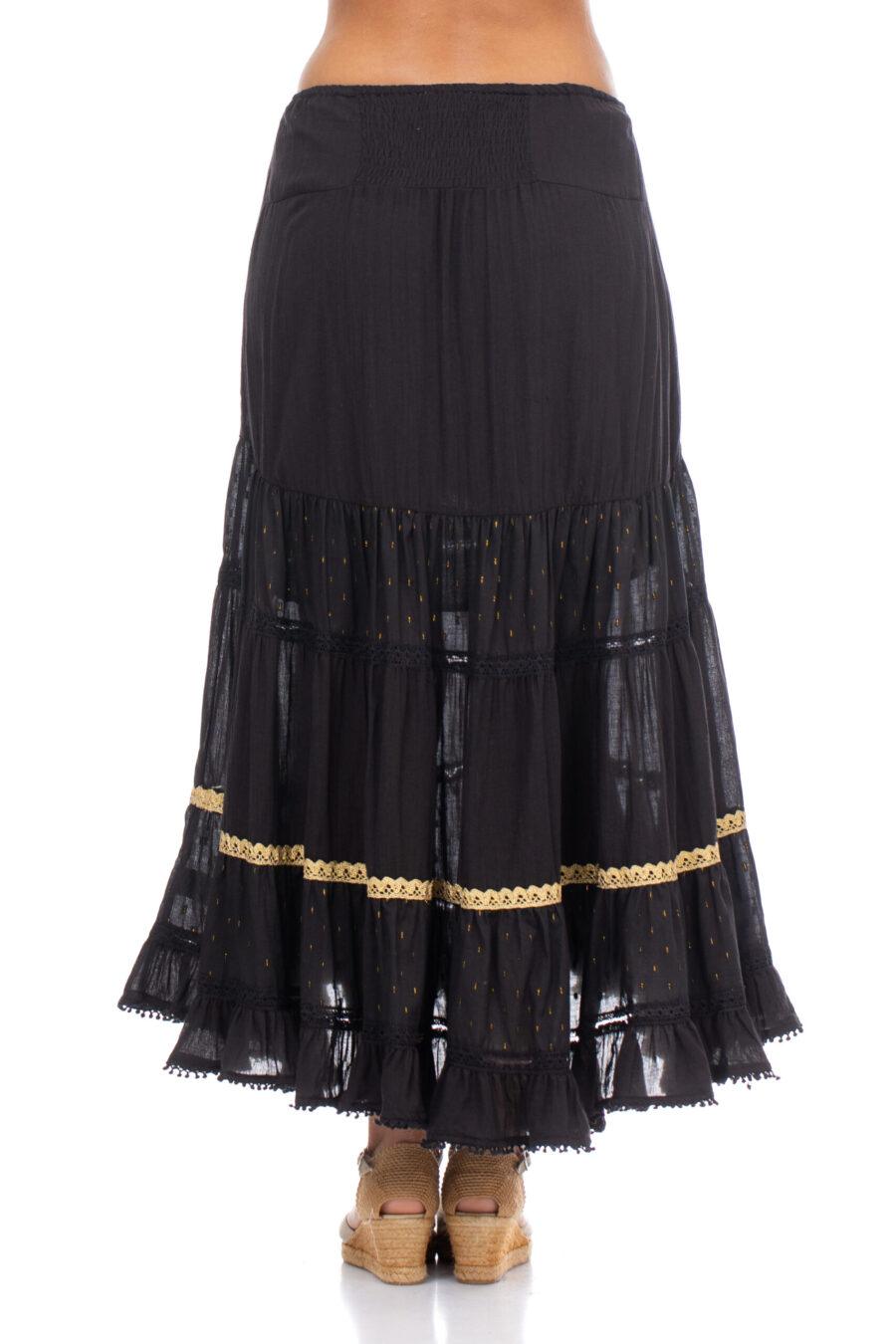 Peace&love By Calao FALDA LISA CON PEQUEÑAS PUNTADAS EN DORAD