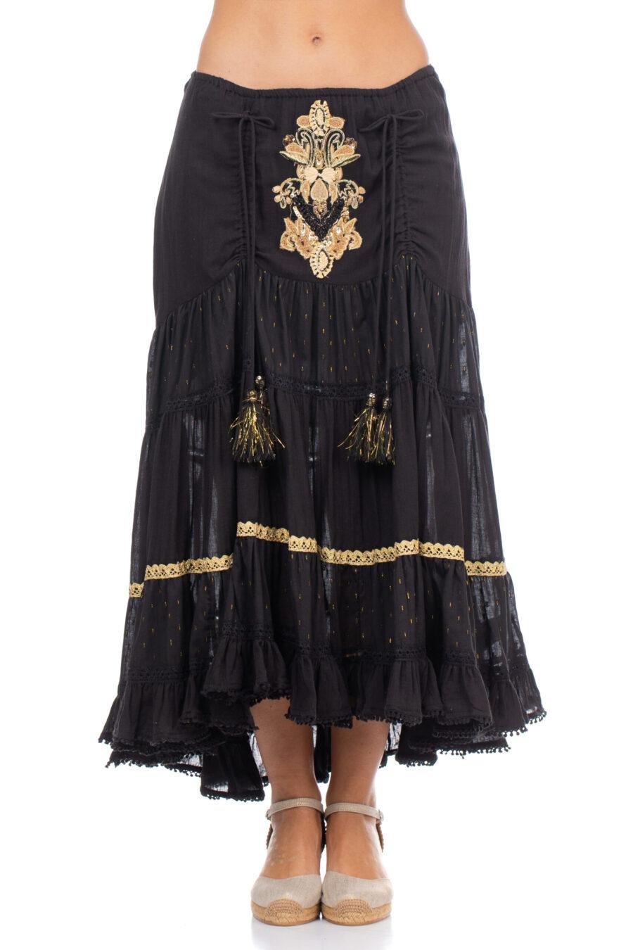 peace&love by calao FALDA LISA CON PEQUEÑAS PUNTADAS EN DORAD