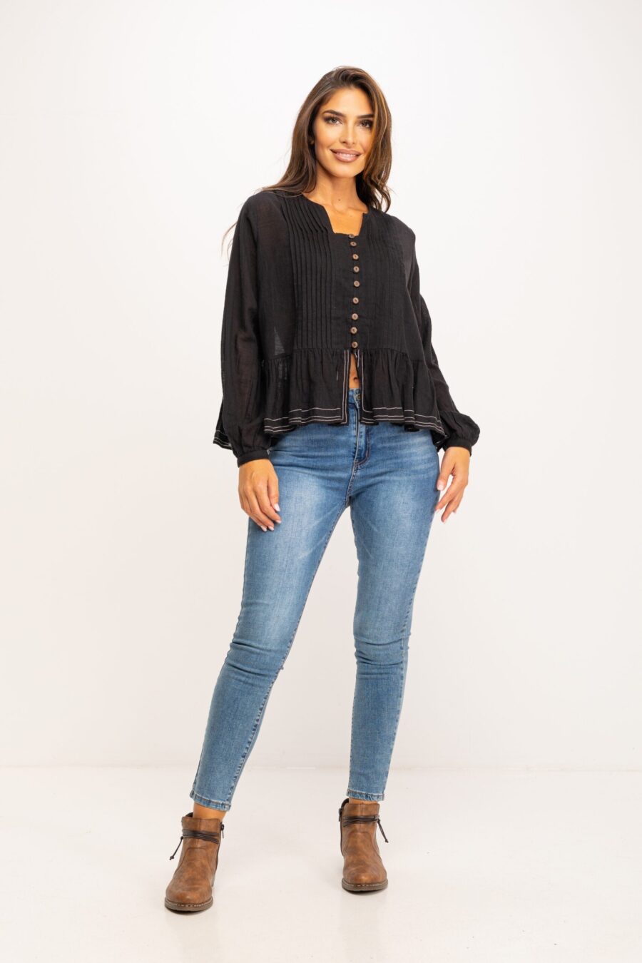 Peace&love By Calao BLUSA ALGODÓN RUSTICO IC1003B