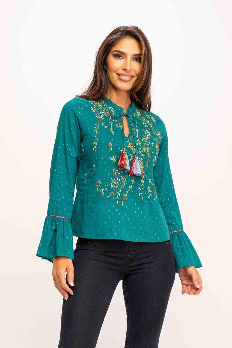 peace&love by calao BLUSA BORDADA ARTESANA PR1037B