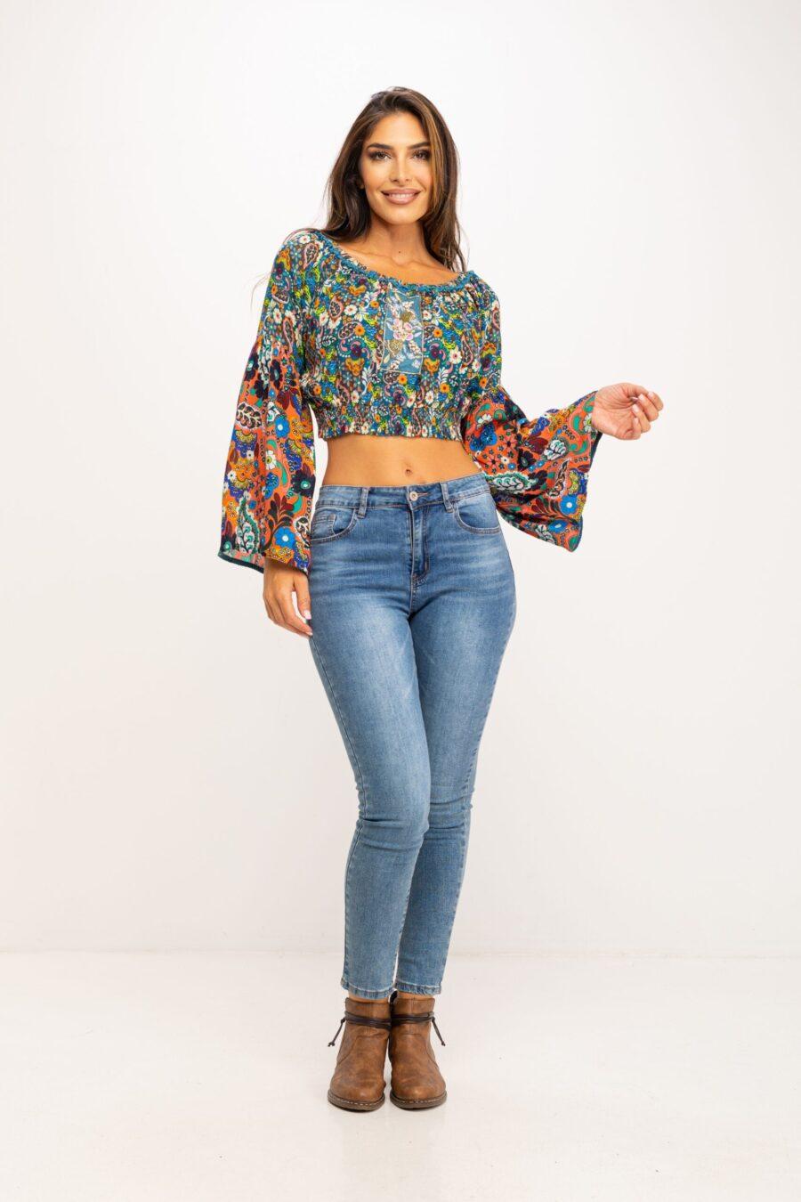 Peace&love By Calao BLUSA CORTA ESTAMPADA PR1069B