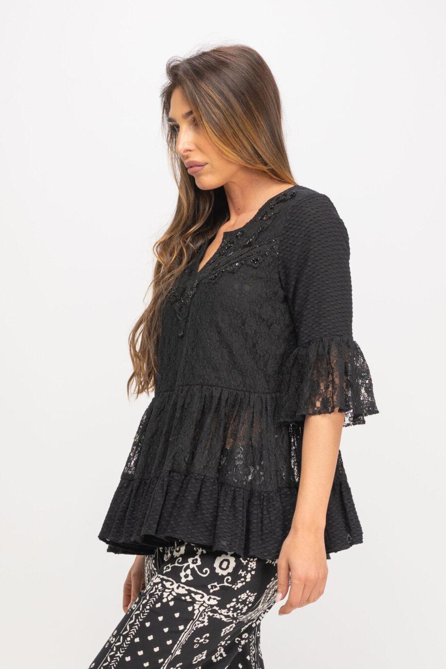 Peace&love By Calao BLUSA DE ENCAJE MANGA 3/4