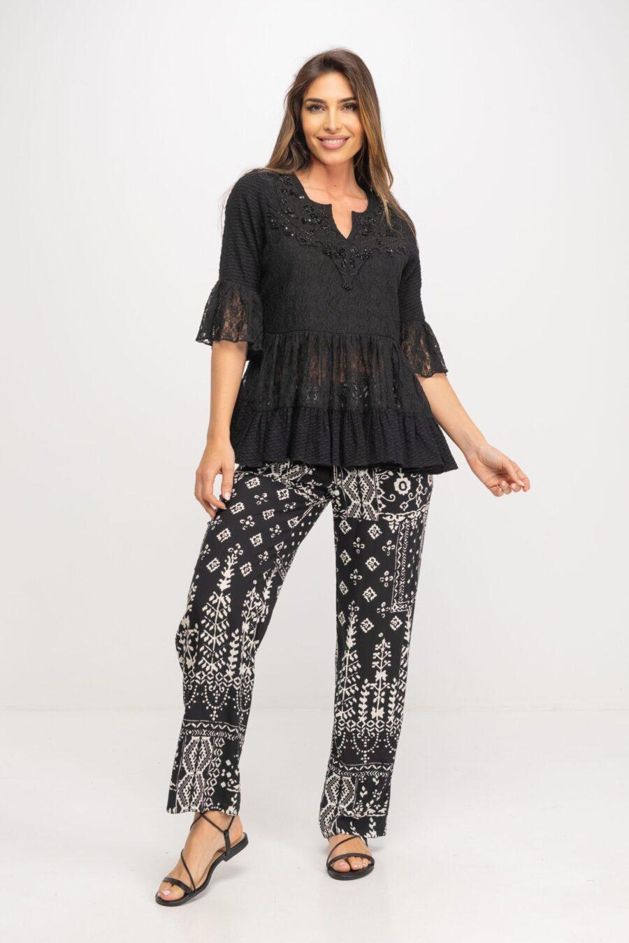 peace&love by calao BLUSA DE ENCAJE MANGA 3/4