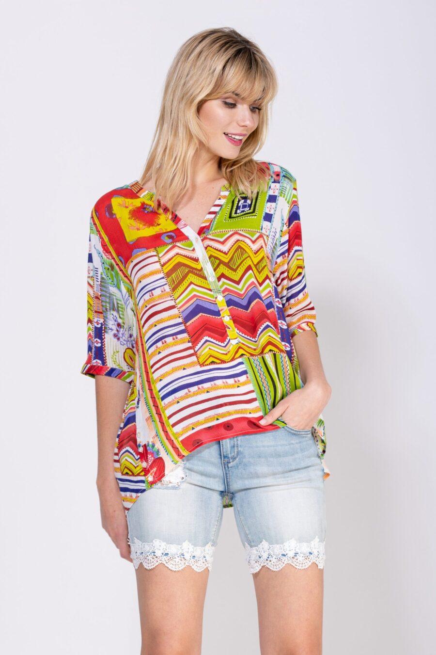 peace&love by calao BLUSA ESTAMPADA ABOTONADA