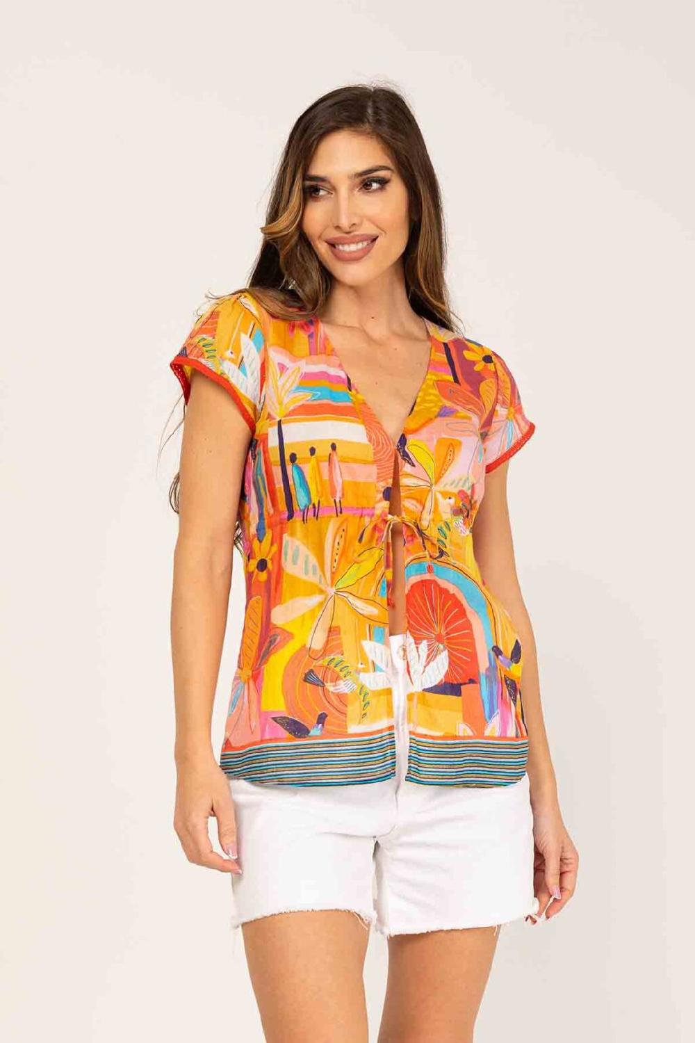 Peace&love By Calao BLUSA ESTAMPADA MANGA CORTA