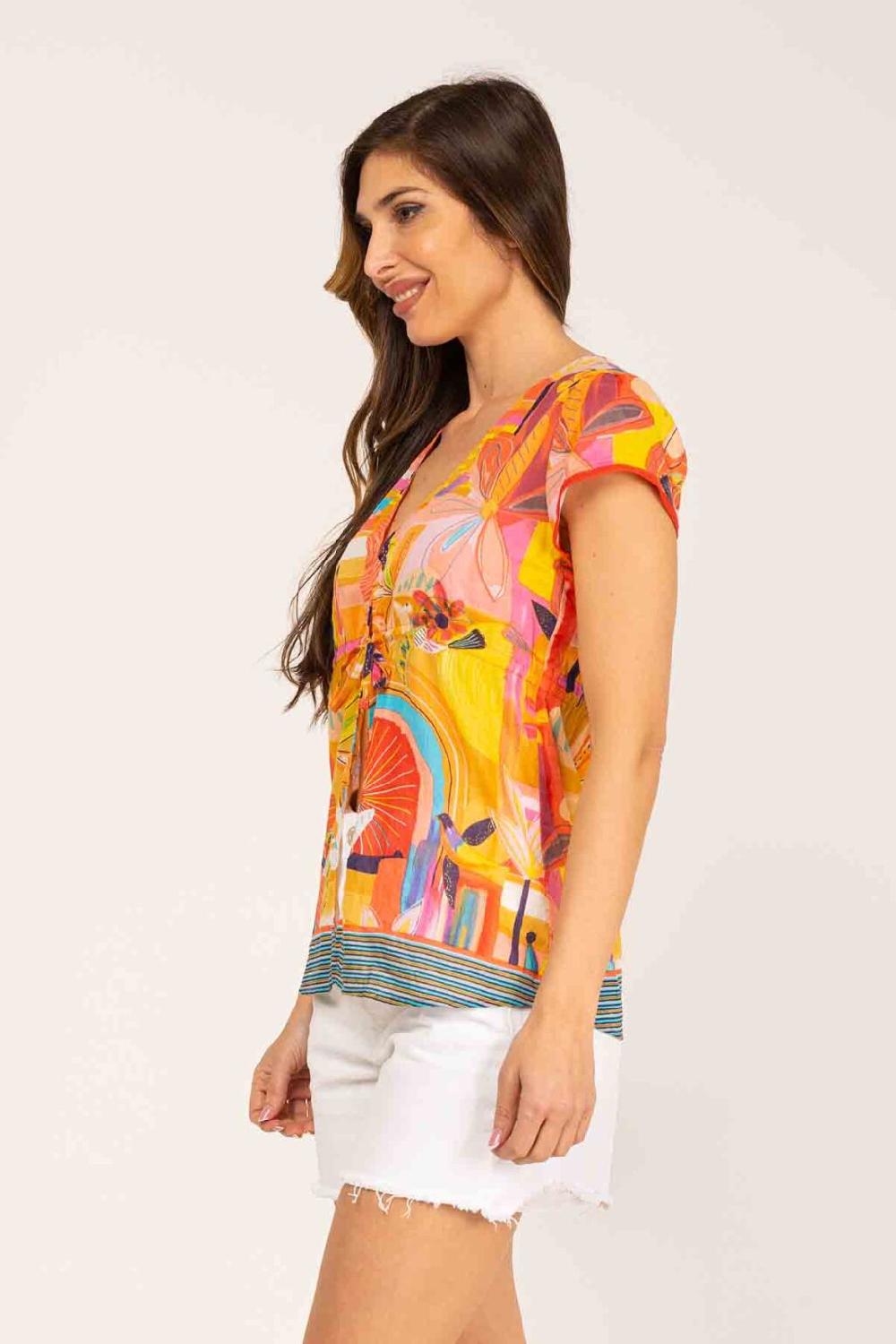 Peace&love By Calao BLUSA ESTAMPADA MANGA CORTA