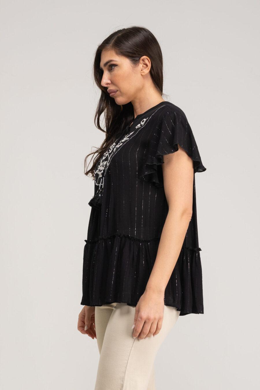 Peace&love By Calao BLUSA LISA BORDADA CUELLO MAO