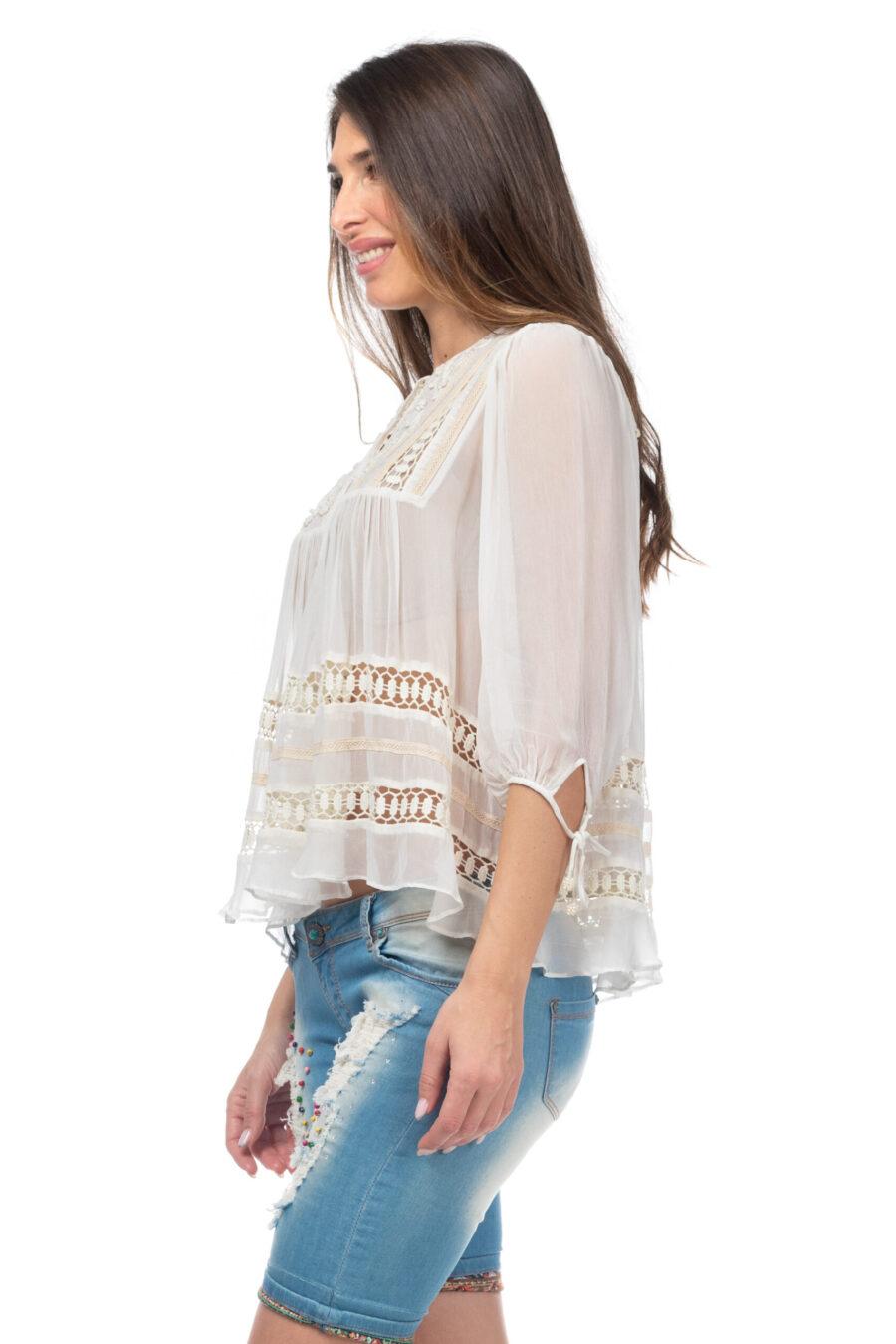 Peace&love By Calao BLUSA LISA CON MANGA AL CODO