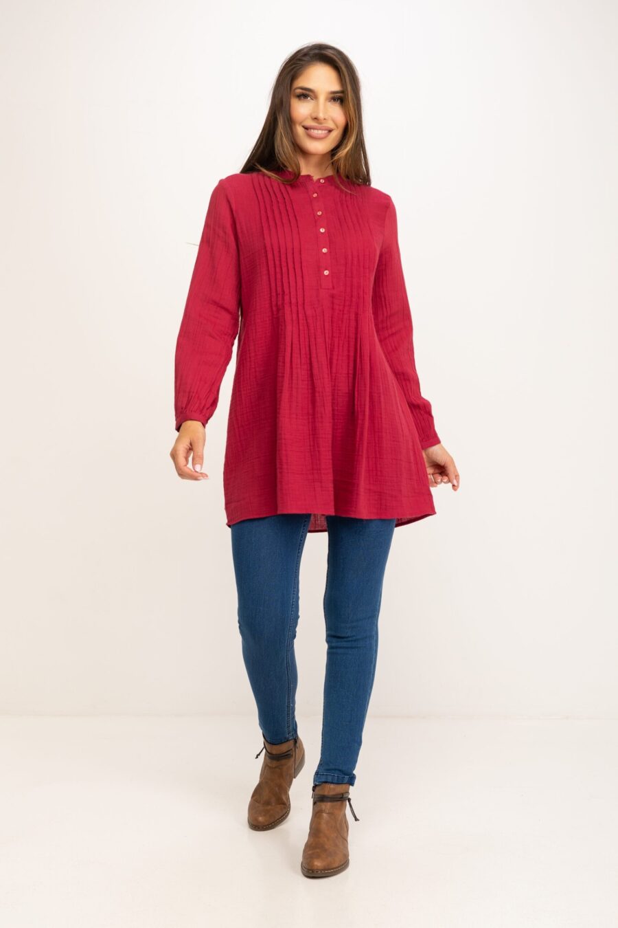 peace&love by calao BLUSON CON PLIEGUES IC1108TU