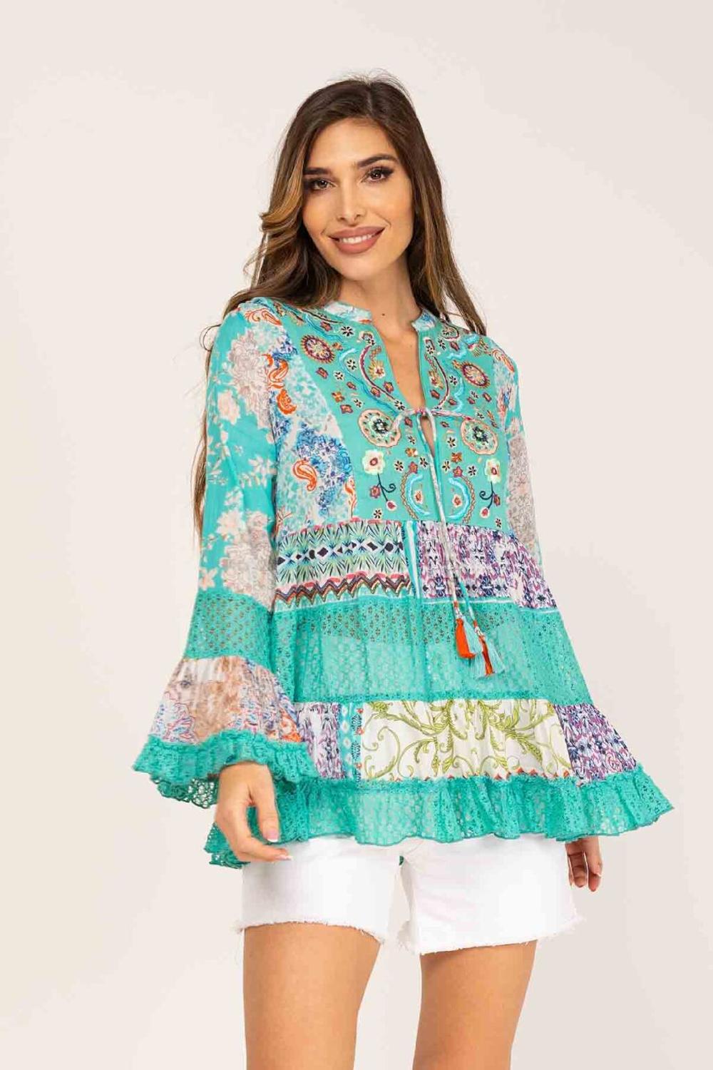 peace&love by calao BLUSON ESTAMPADO BOHO LOOK