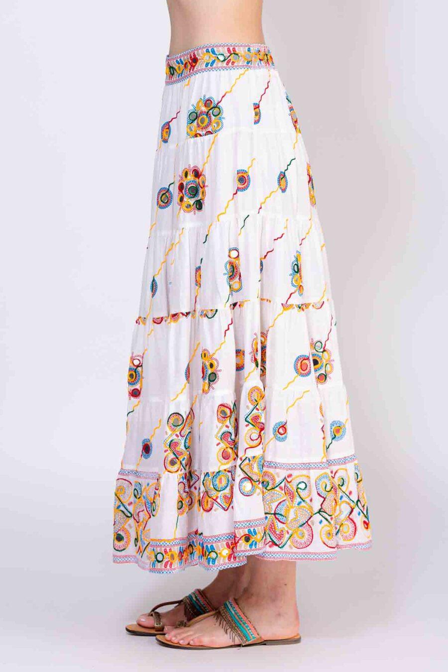 Peace&love By Calao FALDA LARGA LISA CON DETALLES