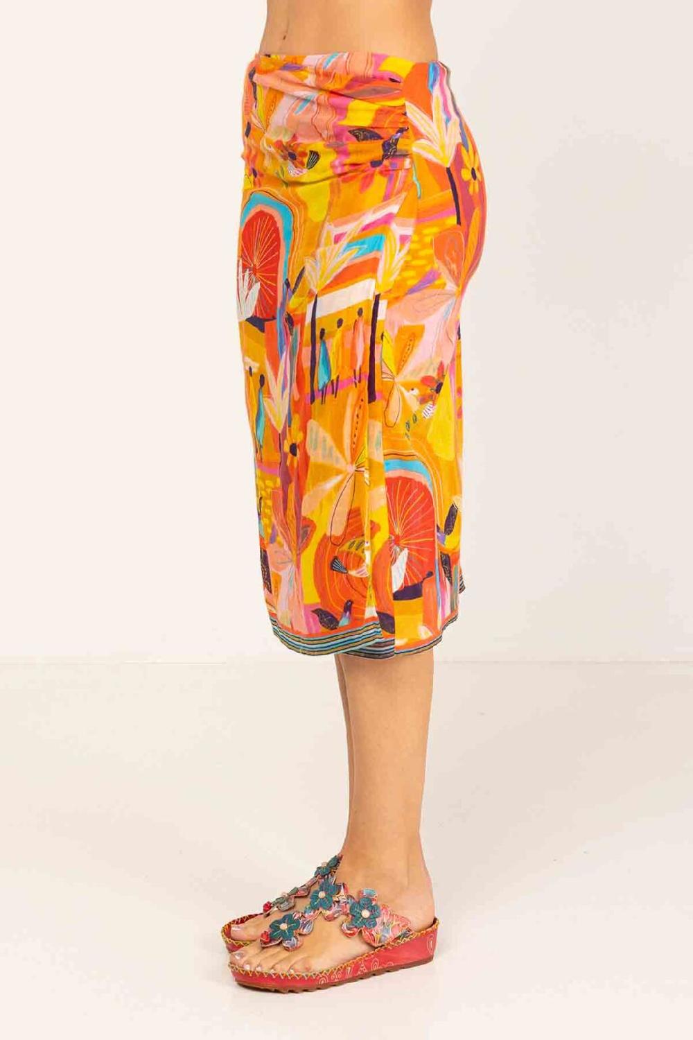 Peace&love By Calao FALDA MIDI ESTAMPADA