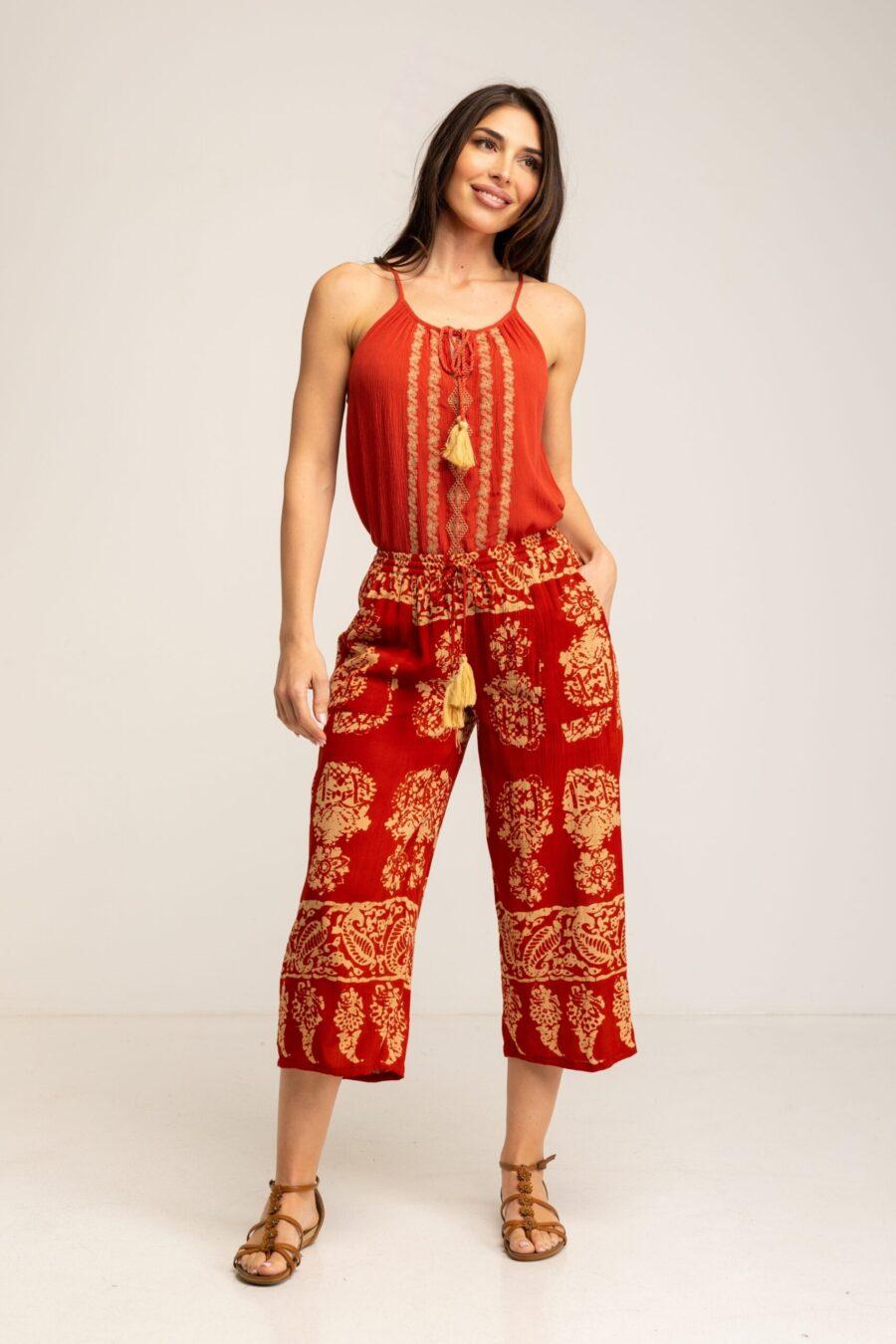 Peace&love By Calao PANTALON ESTAMPADO ÉTNICO