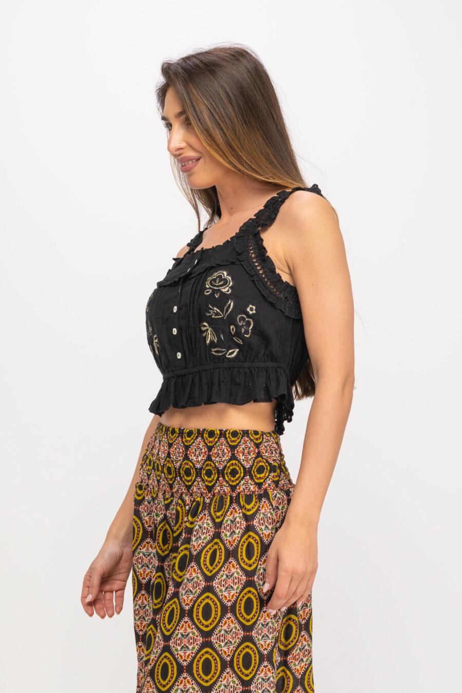 Peace&love By Calao TOP CROPPED DE TEJIDO ALGODON