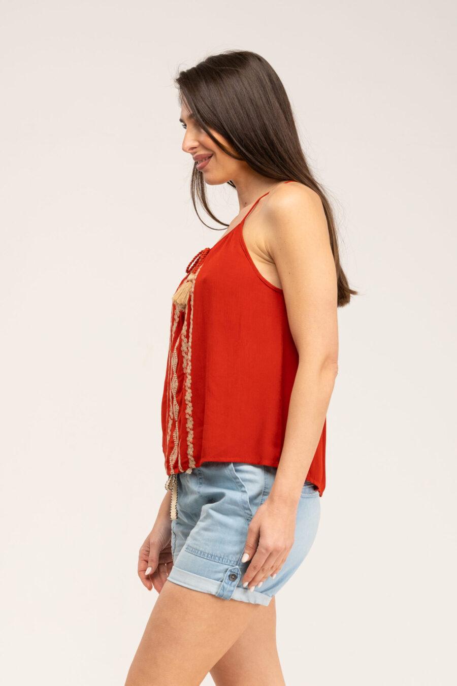 Peace&love By Calao TOP LISO BORDADO BICOLOR