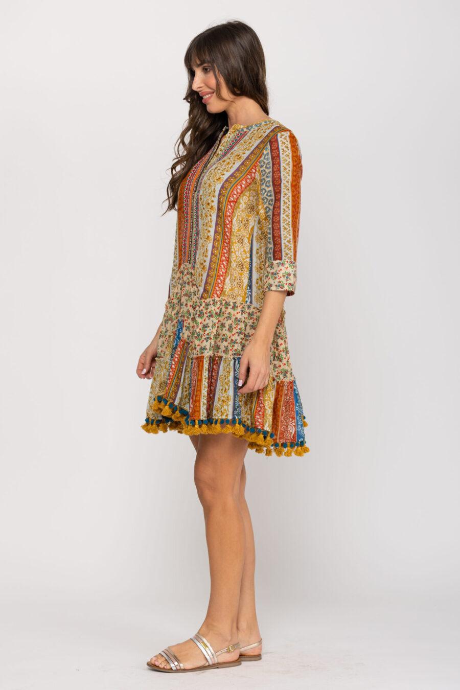 Peace&love By Calao VESTIDO DE ESTAMPADO PATCHWORK