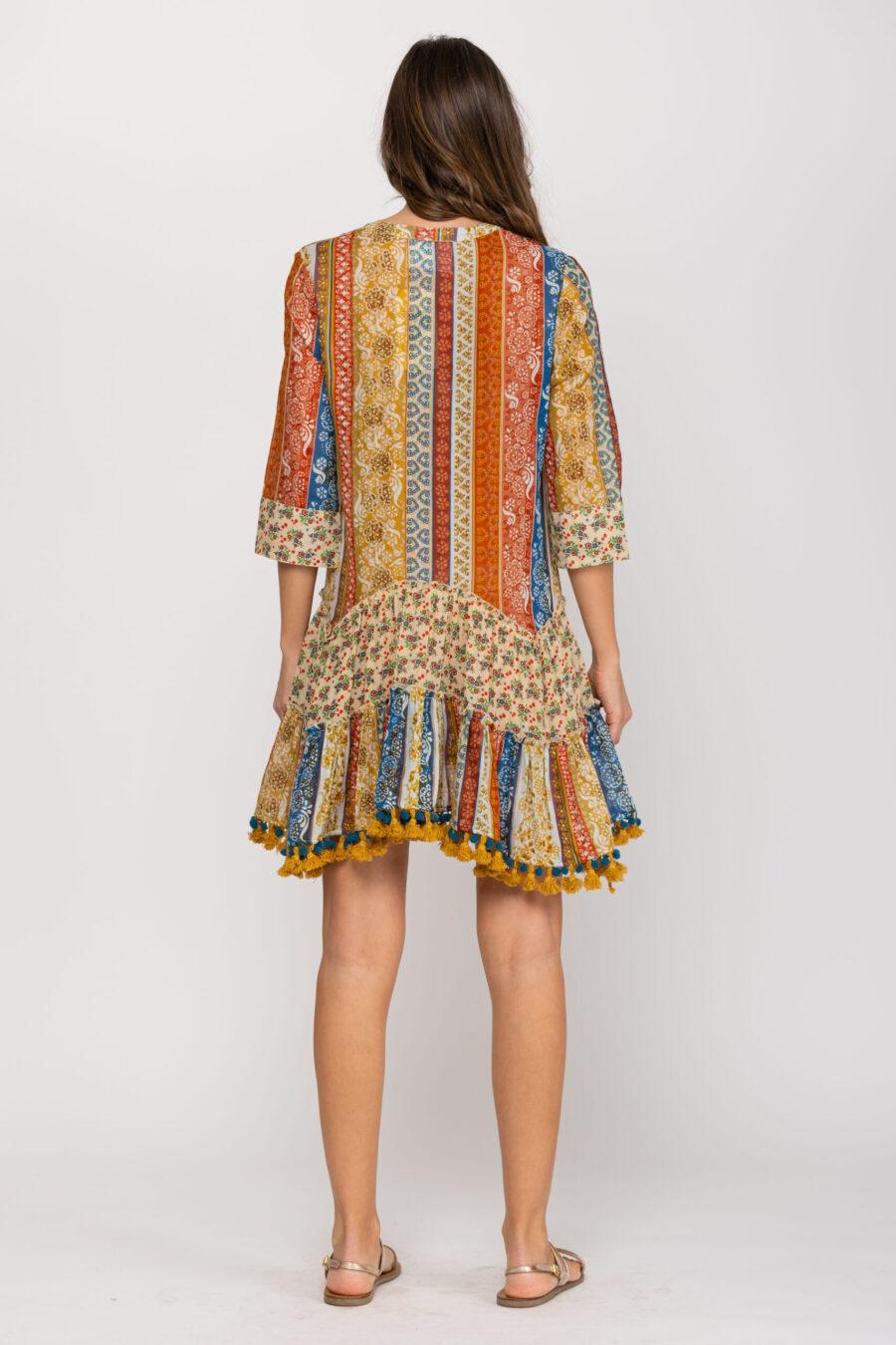 Peace&love By Calao VESTIDO DE ESTAMPADO PATCHWORK