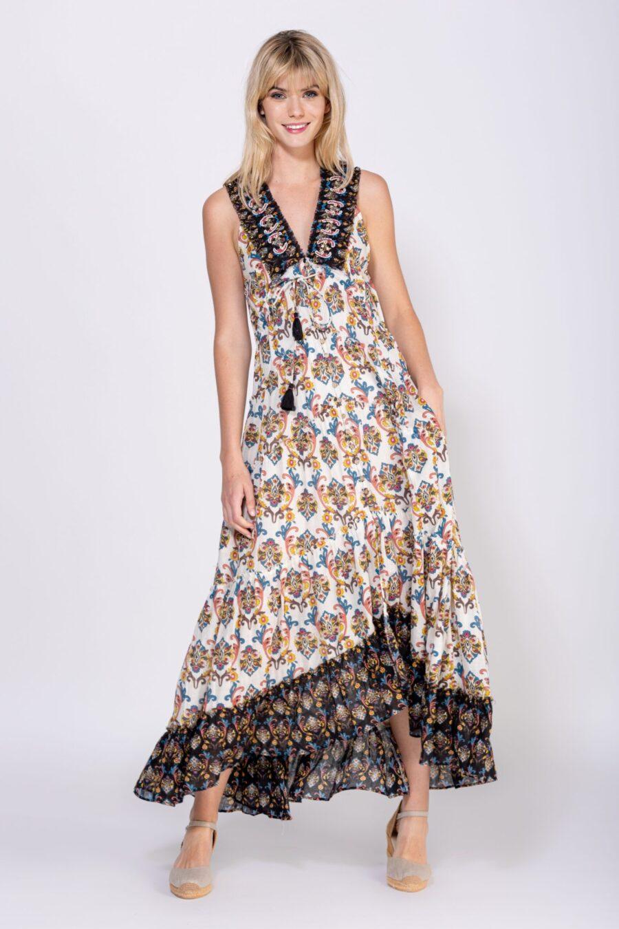 Peace&love By Calao VESTIDO ESTAMPADO LARGO