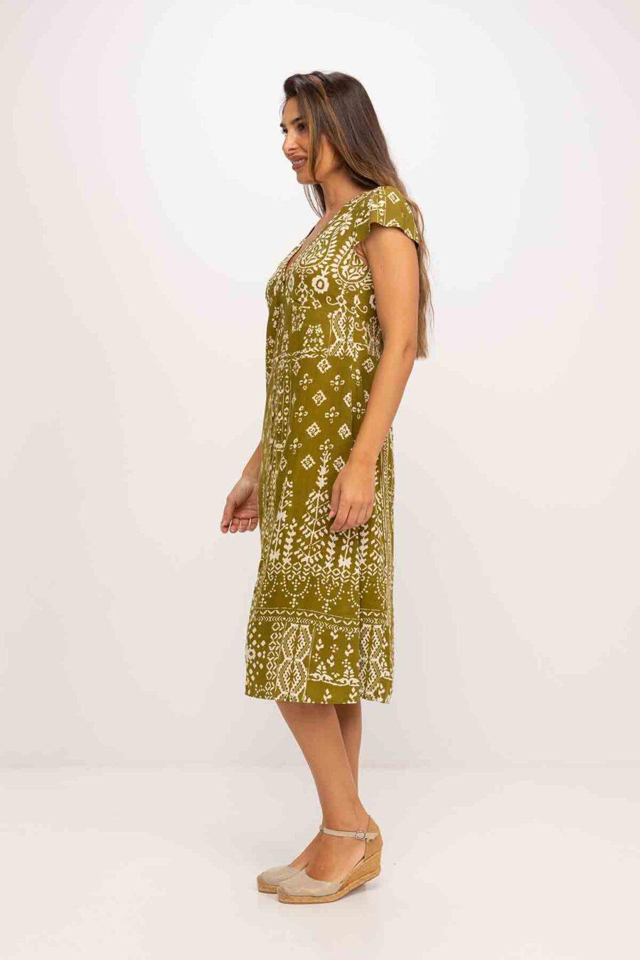 Peace&love By Calao VESTIDO LARGO ESTAMPADO BITONO