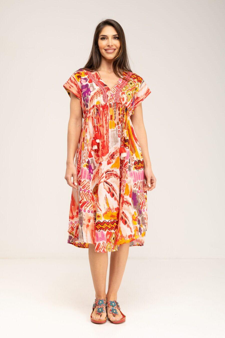 peace&love by calao VESTIDO LISO BORDADO