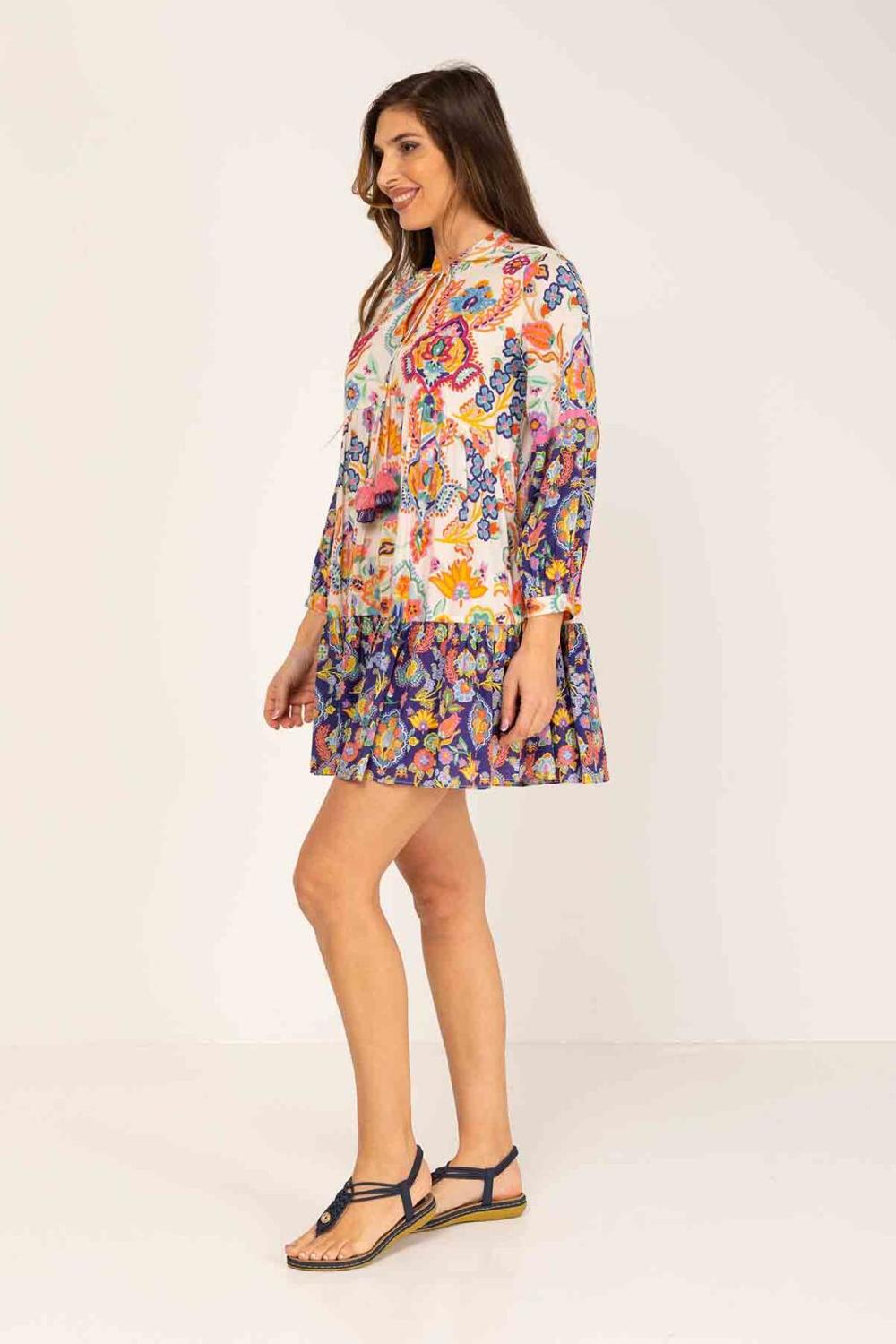 Peace&love By Calao TUNICA AMPLIA CON MIX DE ESTAMPADOS