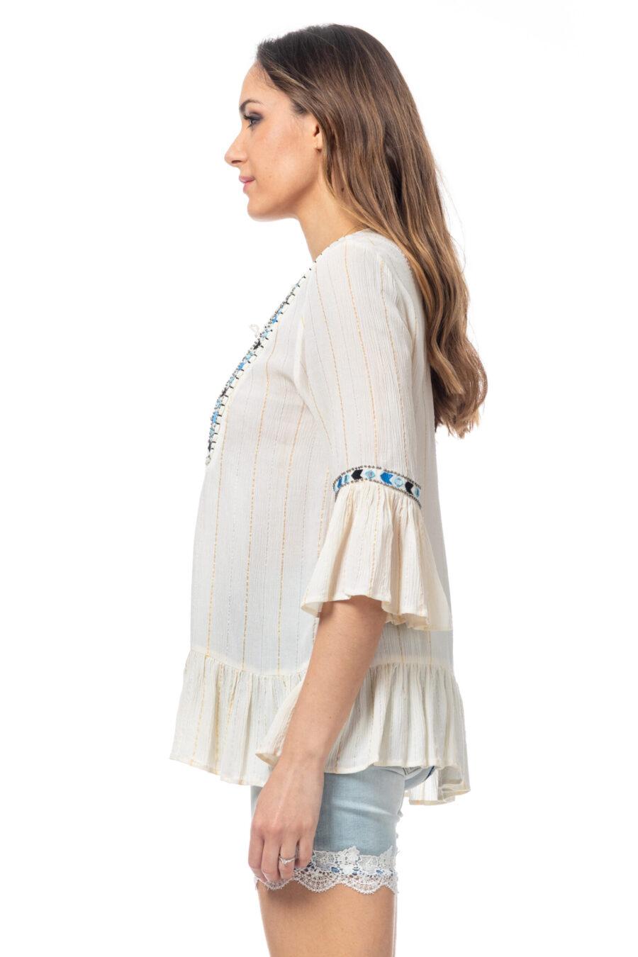 Peace&love By Calao TUNICA LISA BORDADA EN PECHO Y MANGAS